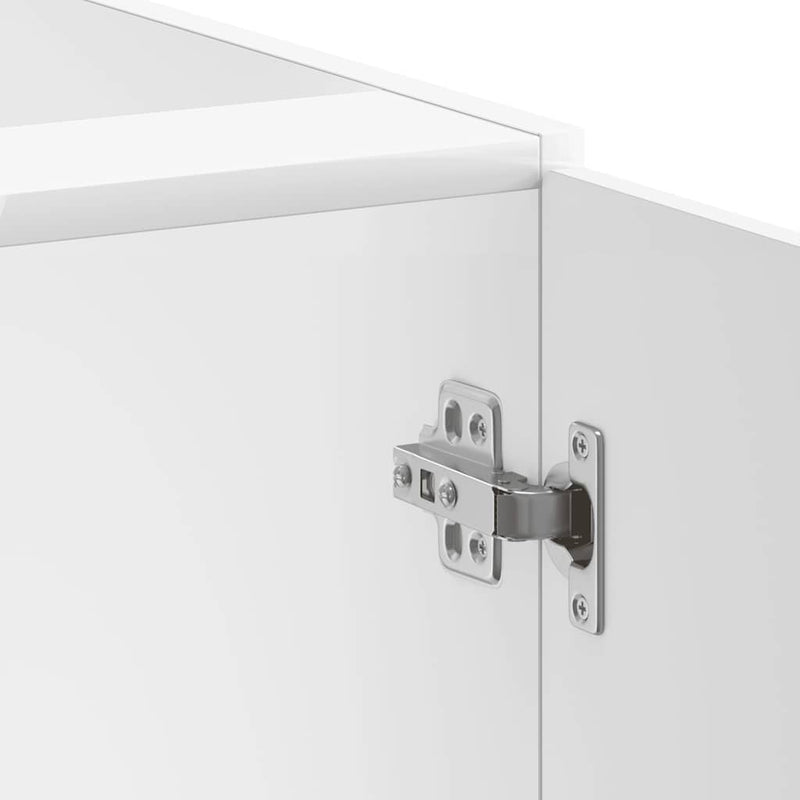 vidaXL mosdóaljzatos szekrény Lucca magasfényű fehér szerelt fa