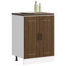 vidaXL mosdóaljzatos szekrény Lucca barna tölgy fűrészáru műfa