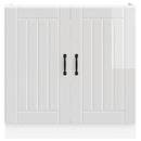 vidaXL mosdóaljzatos szekrény Lucca magasfényű fehér szerelt fa