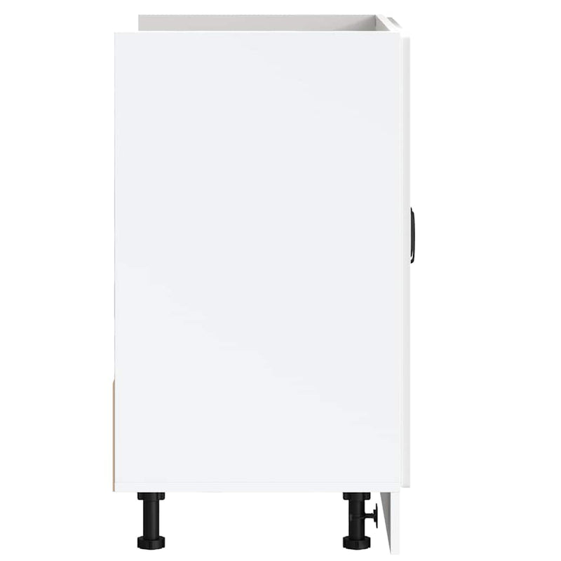 vidaXL mosdóaljzatos szekrény Lucca magasfényű fehér szerelt fa