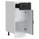 vidaXL Konyhai alsó szekrény Lucca fekete szerelt fa