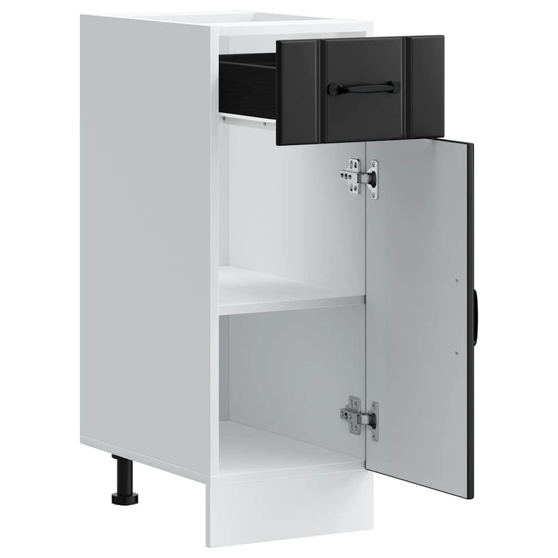 vidaXL Konyhai alsó szekrény Lucca fekete szerelt fa