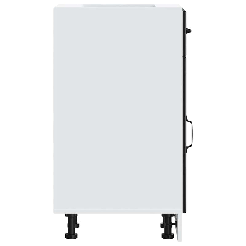 vidaXL Konyhai alsó szekrény Lucca fekete szerelt fa