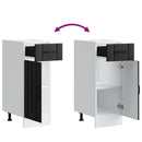 vidaXL Konyhai alsó szekrény Lucca fekete szerelt fa