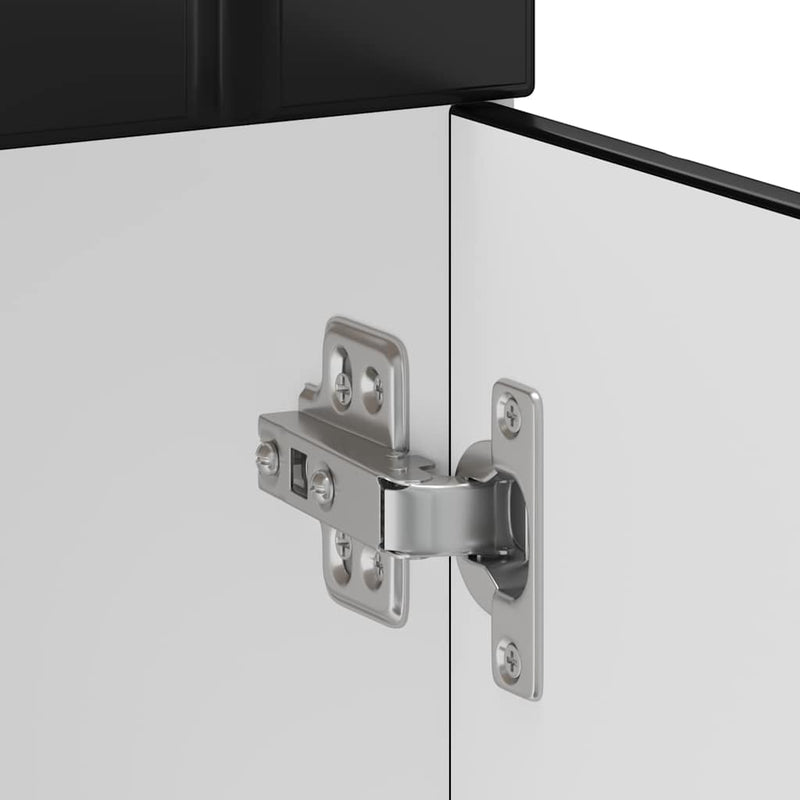 vidaXL Konyhai alsó szekrény Lucca fekete szerelt fa