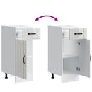 vidaXL Konyhai alsó szekrény Lucca magasfényű fehér szerelt fa