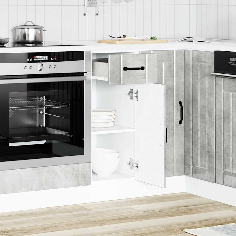 vidaXL Konyhai alsó szekrény Lucca betonszürke szerelt fa