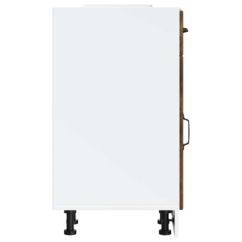 vidaXL Konyhai alsó szekrény Lucca füstölt tölgy szerelt fa