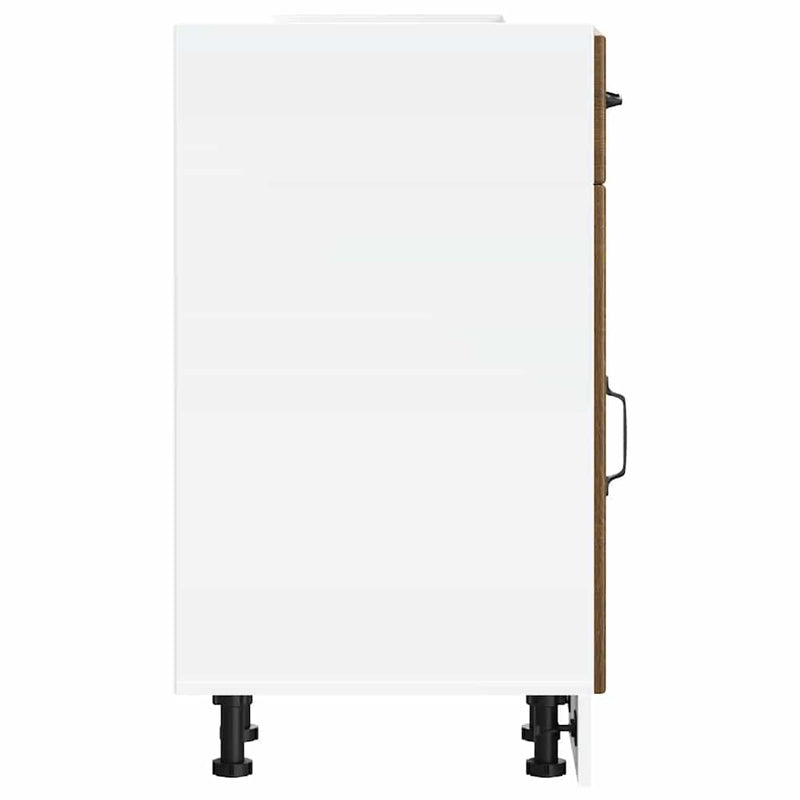 vidaXL Konyhai alsó szekrény Lucca barna tölgy szerelt fa