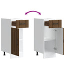 vidaXL Konyhai alsó szekrény Lucca barna tölgy szerelt fa