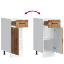 vidaXL Konyhai alsó szekrény Lucca antik fa szerelt fa