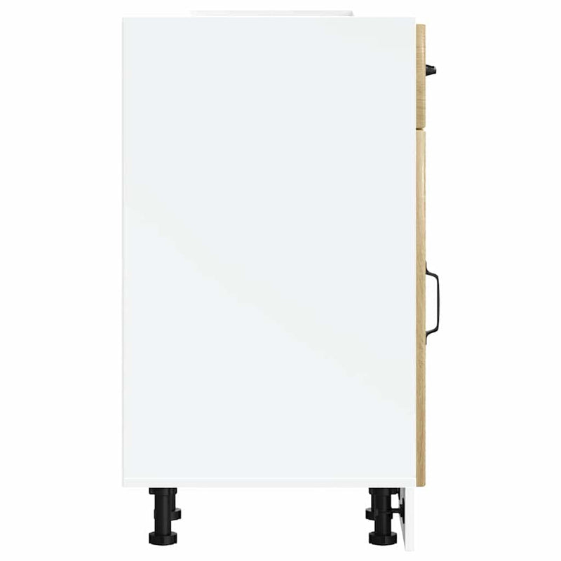 vidaXL Konyhai alsó szekrény Lucca kézműves tölgy szerelt fa