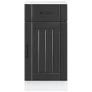 vidaXL Konyhai alsó szekrény Lucca fekete szerelt fa