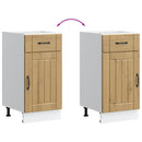 vidaXL Konyhai alsó szekrény Lucca kézműves tölgy szerelt fa