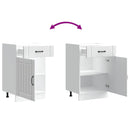 vidaXL Konyhai alsó szekrény Lucca fehér szerelt fa