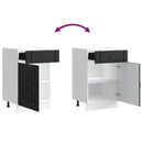 vidaXL Konyhai alsó szekrény Lucca fekete szerelt fa