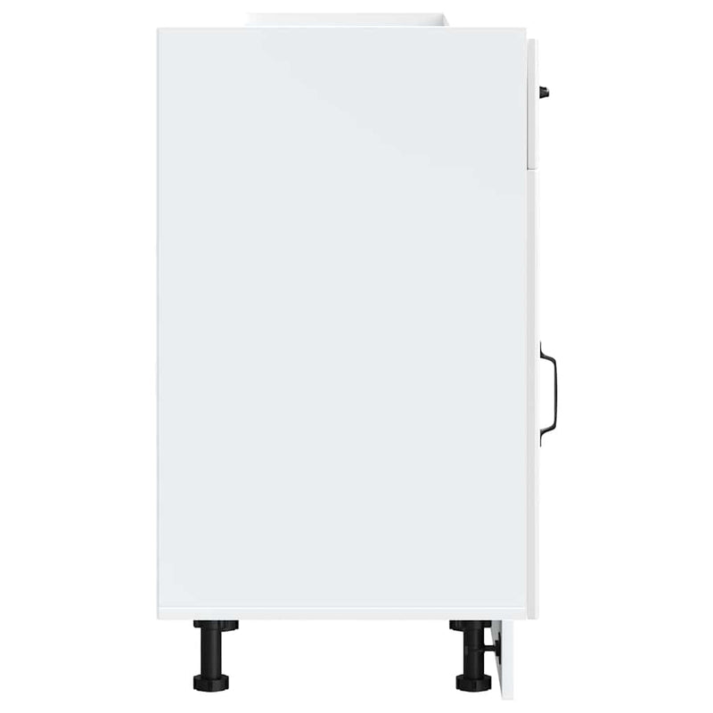 vidaXL Konyhai alsó szekrény Lucca magasfényű fehér szerelt fa