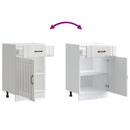 vidaXL Konyhai alsó szekrény Lucca magasfényű fehér szerelt fa