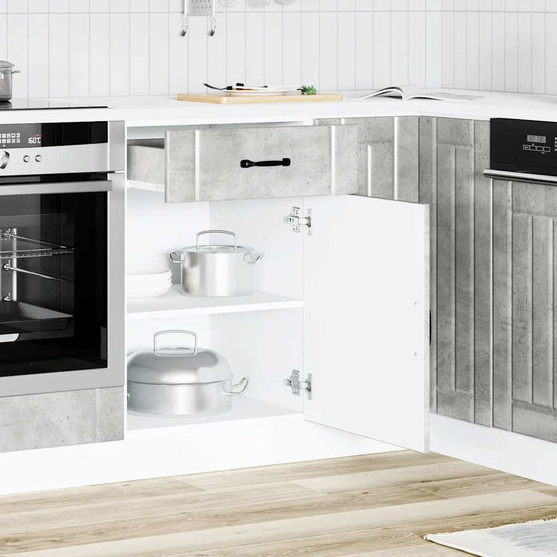 vidaXL Konyhai alsó szekrény Lucca betonszürke szerelt fa