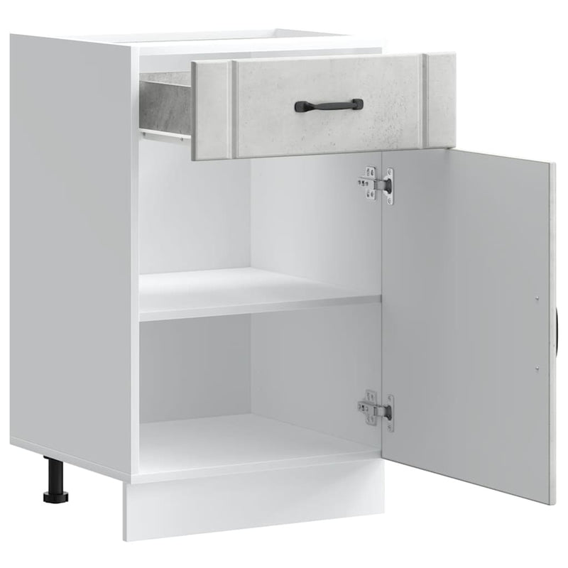 vidaXL Konyhai alsó szekrény Lucca betonszürke szerelt fa