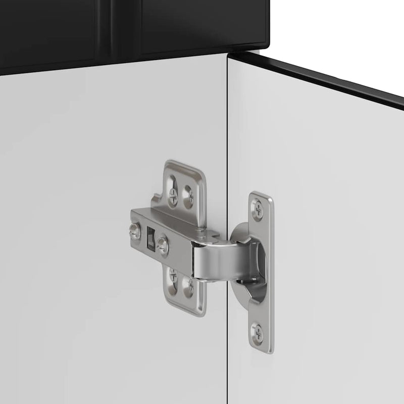 vidaXL Konyhai alsó szekrény Lucca fekete szerelt fa