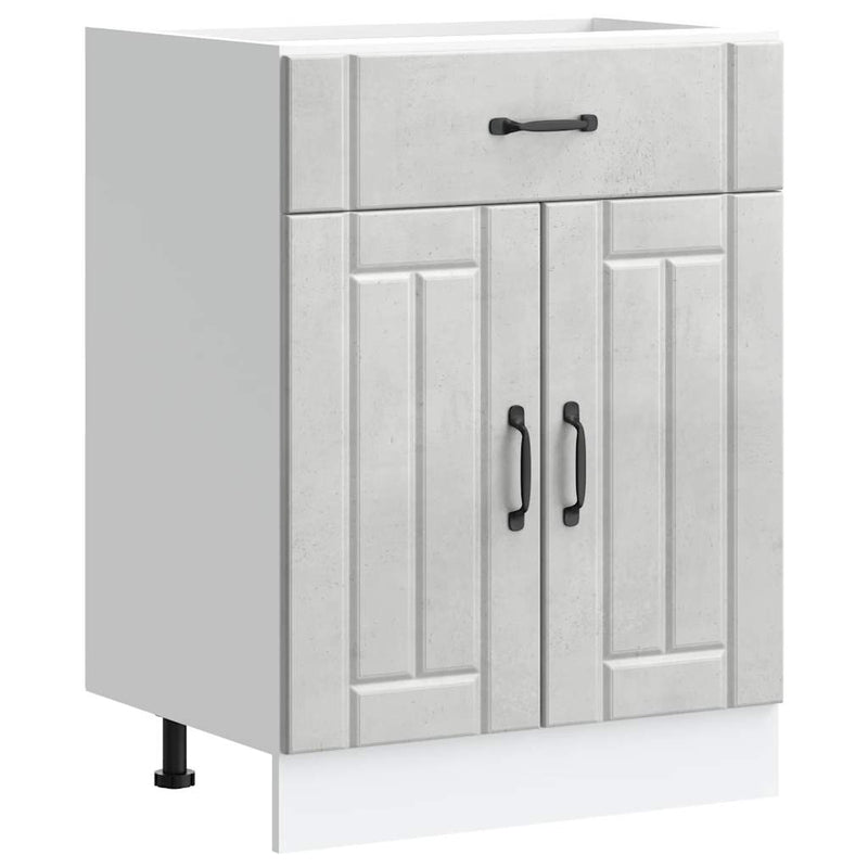 vidaXL Konyhai alsó szekrény Lucca betonszürke szerelt fa