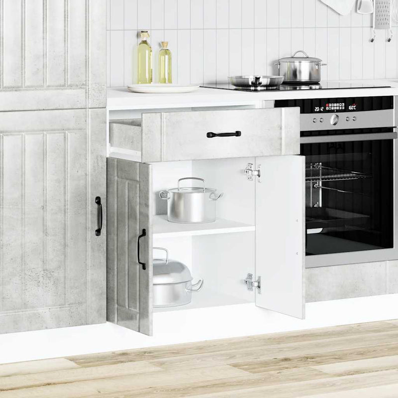 vidaXL Konyhai alsó szekrény Lucca betonszürke szerelt fa