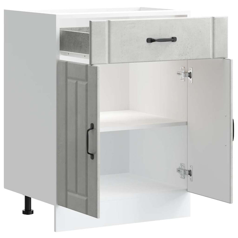 vidaXL Konyhai alsó szekrény Lucca betonszürke szerelt fa