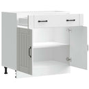 vidaXL Konyhai alsó szekrény Lucca fehér szerelt fa