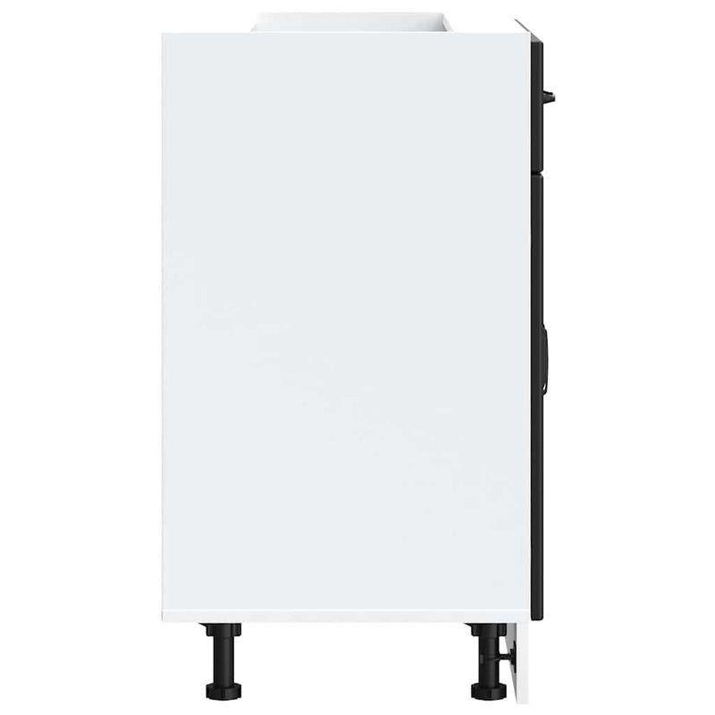 vidaXL Konyhai alsó szekrény Lucca fekete szerelt fa