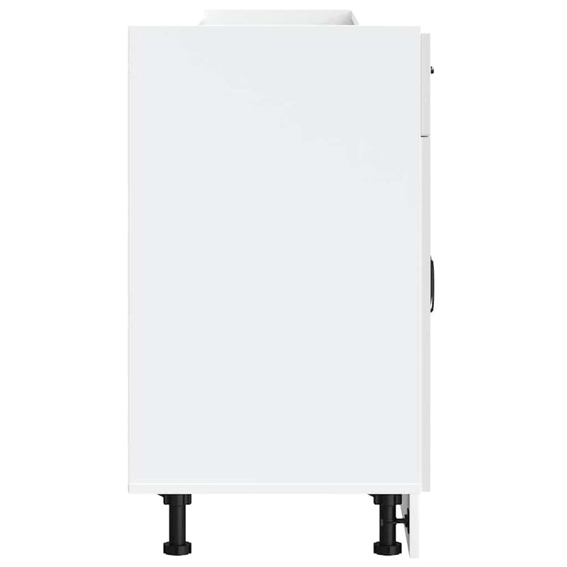 vidaXL Konyhai alsó szekrény Lucca magasfényű fehér szerelt fa