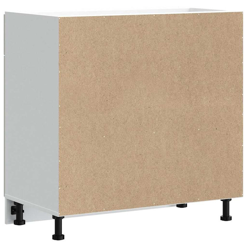 vidaXL Konyhai alsó szekrény Lucca magasfényű fehér szerelt fa