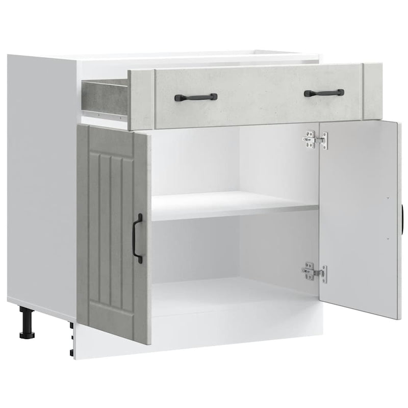vidaXL Konyhai alsó szekrény Lucca betonszürke szerelt fa