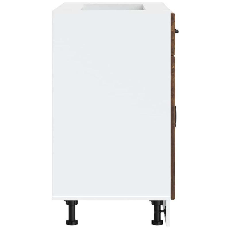 vidaXL Konyhai alsó szekrény Lucca füstölt tölgy szerelt fa