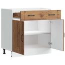 vidaXL Konyhai alsó szekrény Lucca antik fa szerelt fa