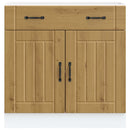 vidaXL Konyhai alsó szekrény Lucca kézműves tölgy szerelt fa