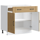 vidaXL Konyhai alsó szekrény Lucca kézműves tölgy szerelt fa