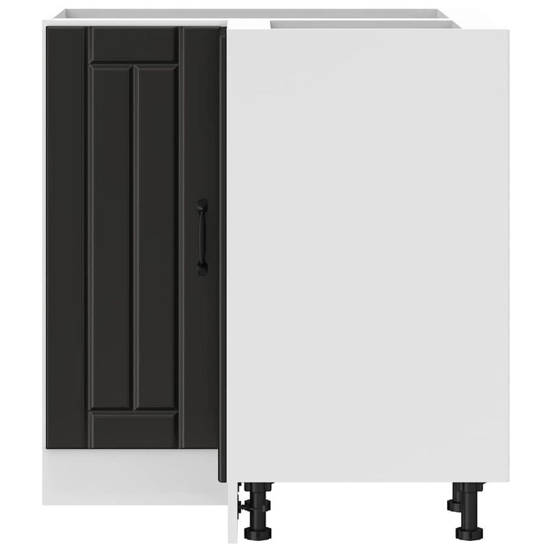 vidaXL Konyhai sarok alsó szekrény Lucca fekete szerelt fa