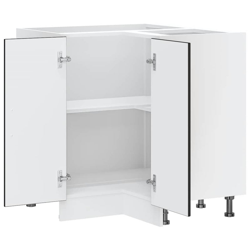 vidaXL Konyhai sarok alsó szekrény Lucca fekete szerelt fa