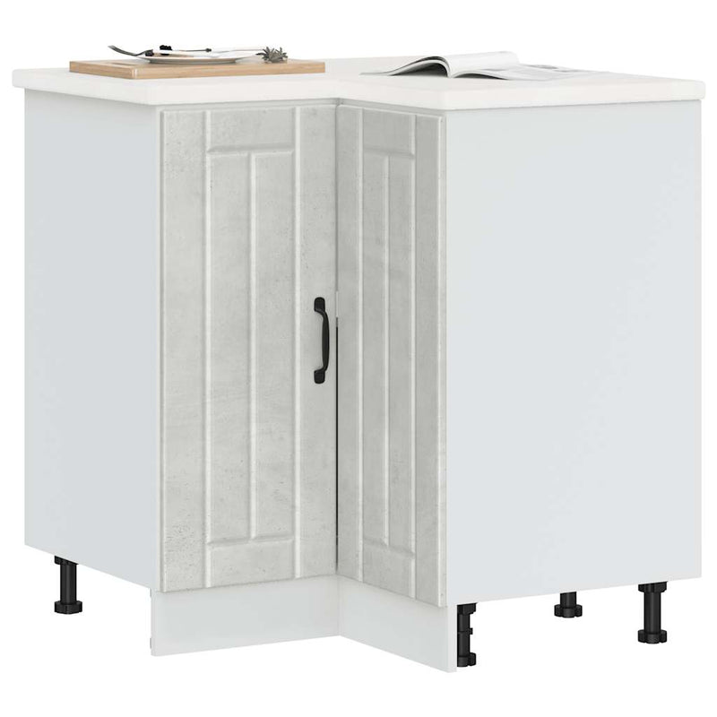 vidaXL Konyhai sarok alsó szekrény Lucca betonszürke szerelt fa