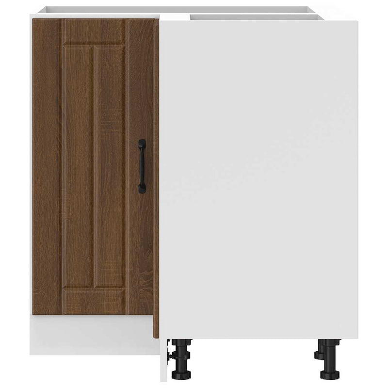 vidaXL Konyhai sarok alsó szekrény Lucca barna tölgy szerelt fa