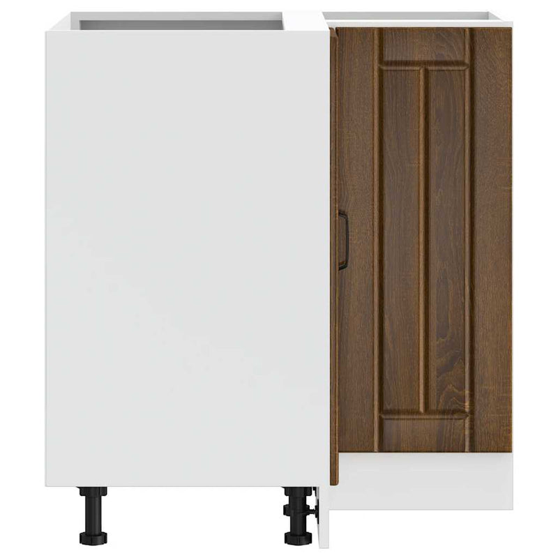 vidaXL Konyhai sarok alsó szekrény Lucca barna tölgy szerelt fa