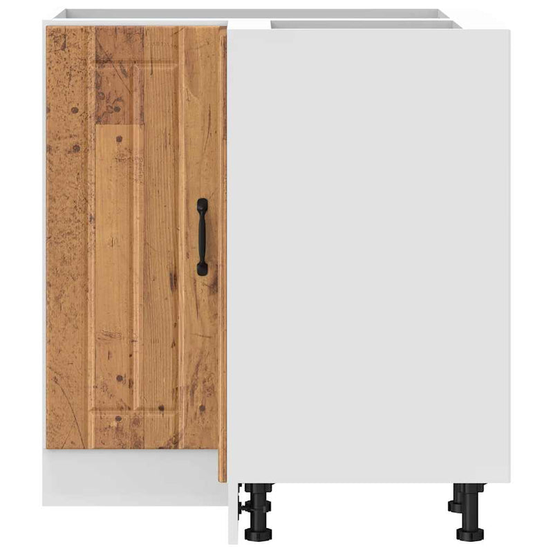 vidaXL Konyhai sarok alsó szekrény Lucca antik fa szerelt fa