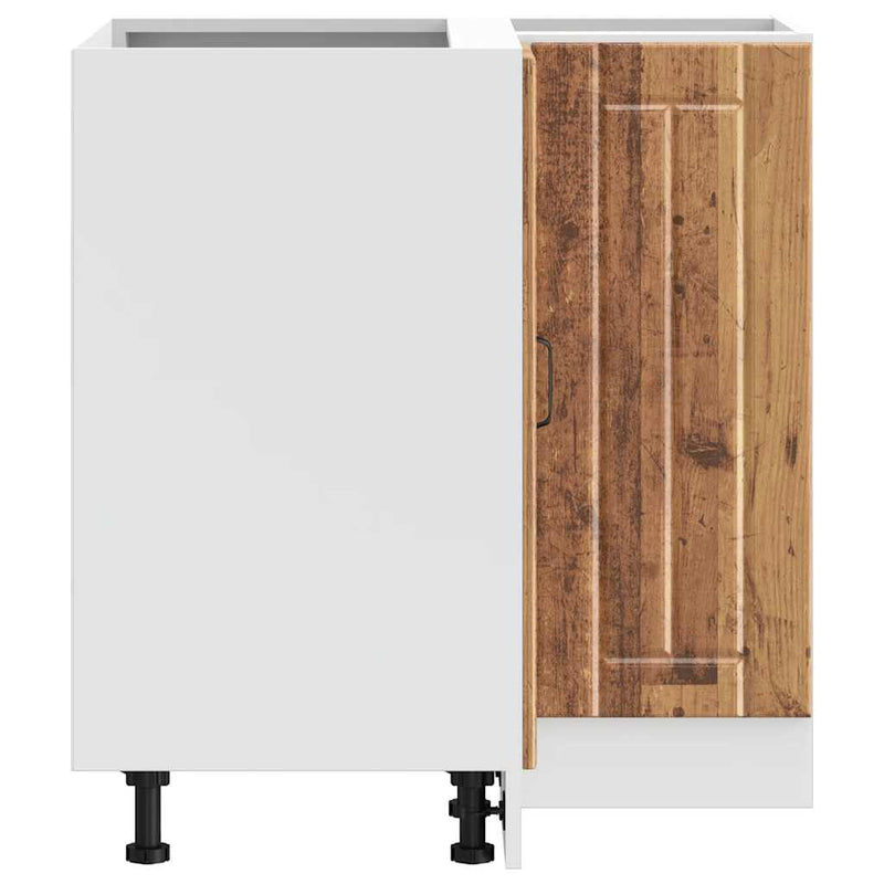 vidaXL Konyhai sarok alsó szekrény Lucca antik fa szerelt fa