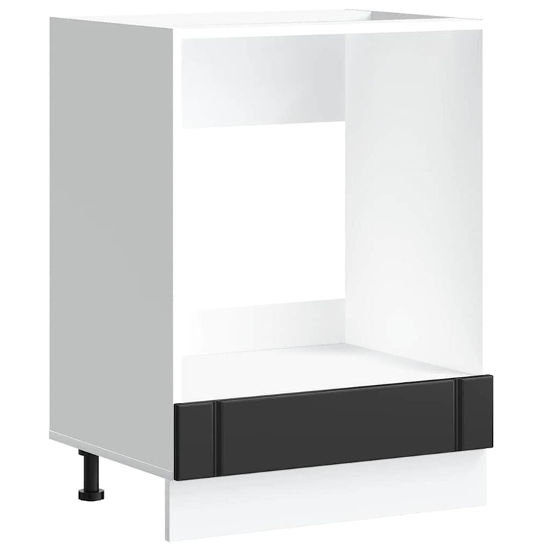 vidaXL sütő szekrény Lucca fekete szerelt fa