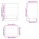 vidaXL sütő szekrény Lucca fekete szerelt fa