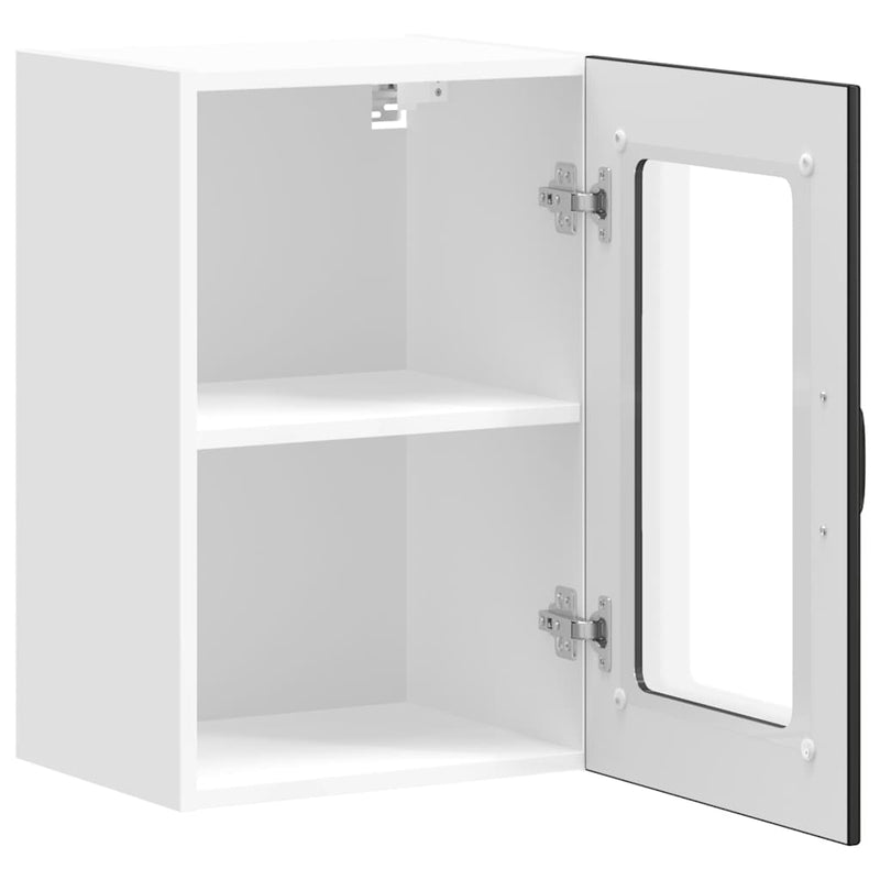 vidaXL Konyhai fali szekrény üvegajtóval Lucca fehér