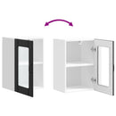 vidaXL Konyhai fali szekrény üvegajtóval Lucca fehér