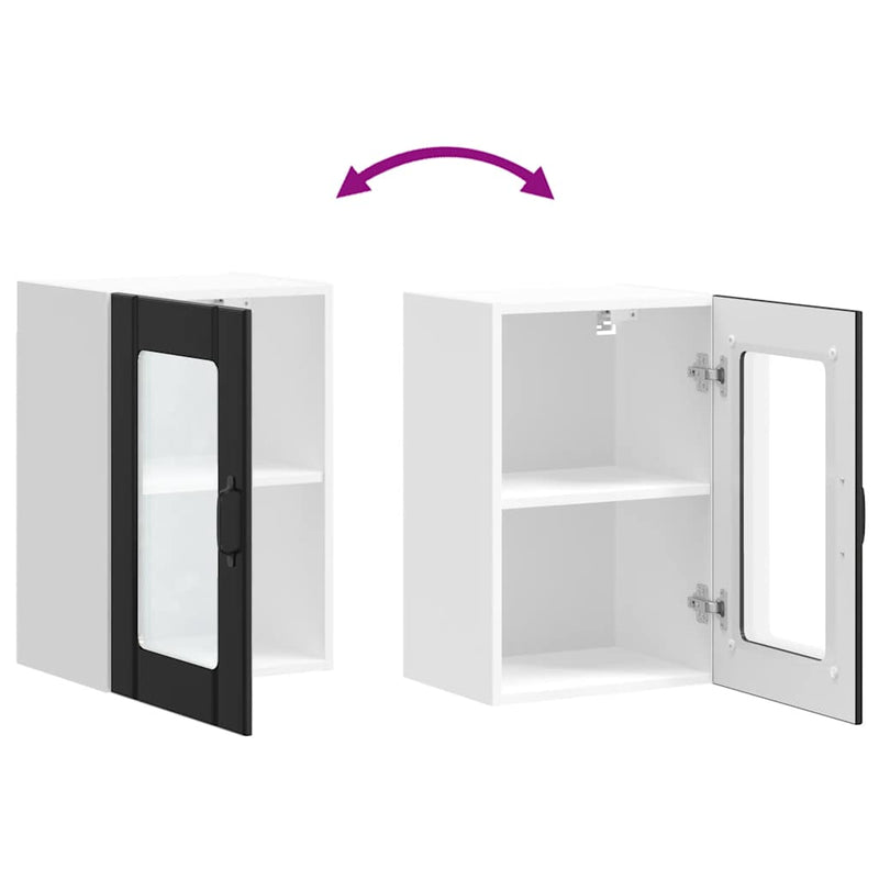 vidaXL Konyhai fali szekrény üvegajtóval Lucca fehér