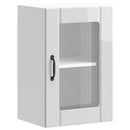 vidaXL Konyhai fali szekrény üvegajtóval Lucca magasfényű fehér